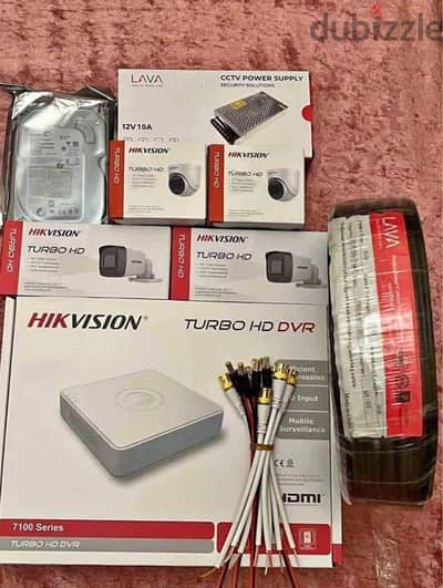 سيستم 4 كاميرات شامل التركيب  hikvision