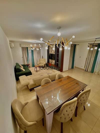 At an unbeatable price - A luxurious opportunity for rent furnished | 211m | 3 rooms / 3 bathrooms / reception 3 pieces | Garden view | B1 Madinaty – close to services