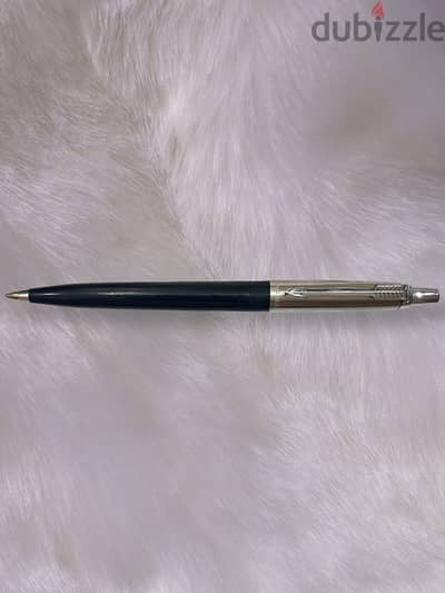 Vintage Parker Black and Stainless Steel Ballpoint Pen