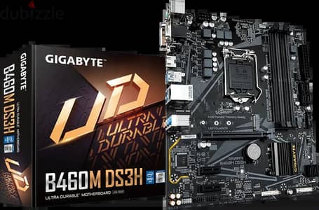 للبيع Gigabyte B460M DS3H. +i3 10100f