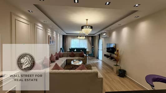 furnished apartment for rent in madinaty modern furniture wide garden view 3 bedrooms