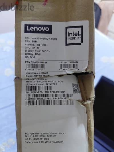 لابتوب Lenovo IdeaPad 3 (جيل عاشر i5) بحالة ممتازة للبيع