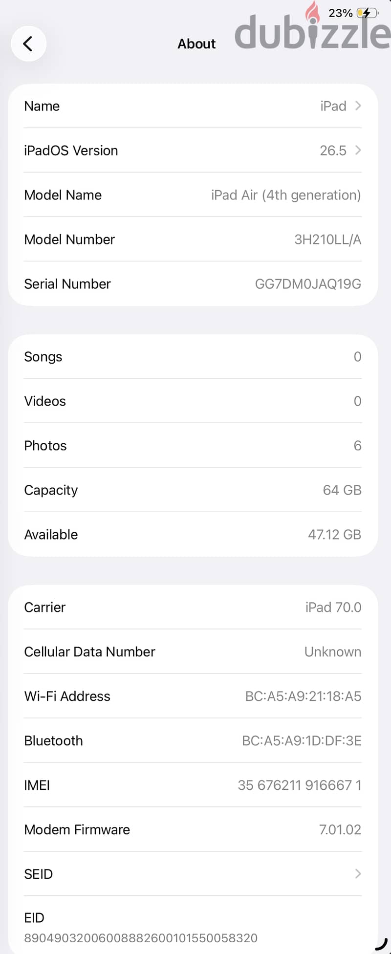 iPad Air 4 Wi-Fi, Cellular Blue (2021) 1