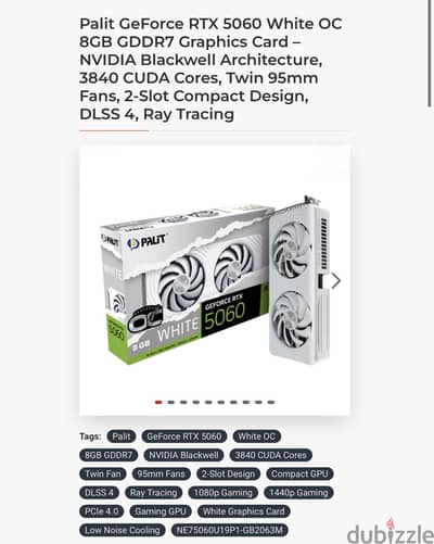 Palit RTX 5060 oc gaming white