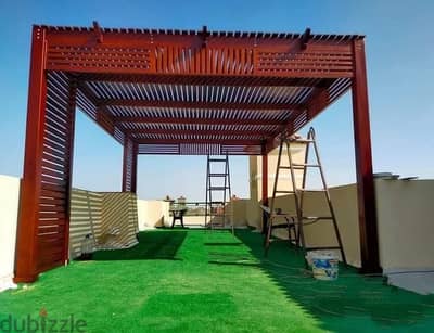 للتند وبرجولات واسوار خشب