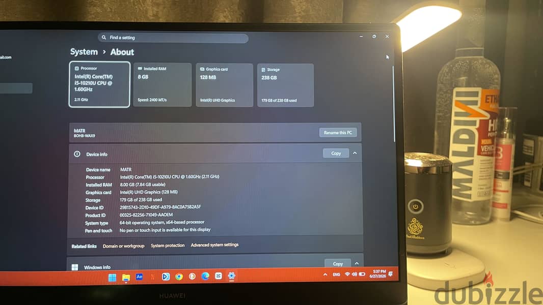 HUAWEI MateBook D 15 6