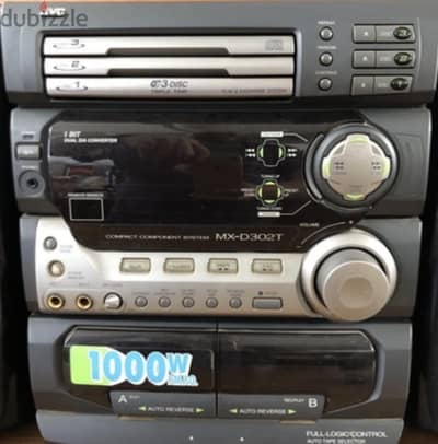 JVC MX-D302T Compact Component Home Audio System - 1000W