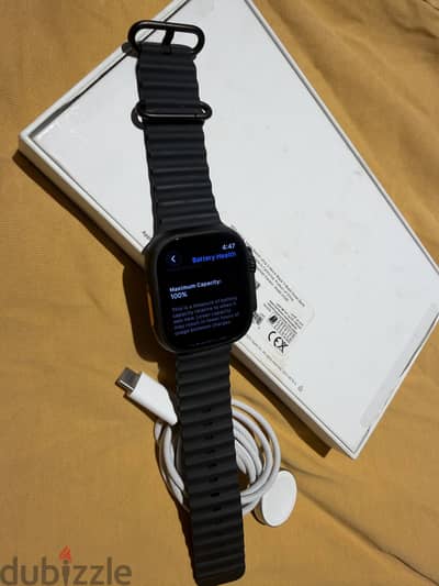 Apple Watch Ultra 3 , Battery 100% , with box, ساري الضمان
