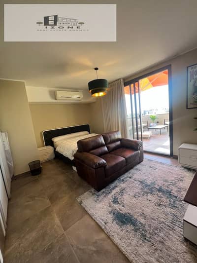 Fully Furnished Studio for Rent – Prime Location in Sodic Villette New Cairo – 50sqm + 100sqm Roof – 1 Bedroom – 1 Bathroom