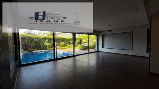 شقة بحديقة للإيجار في Lake View Residence القاهرة الجديدة 190م وحديقة 175م 3 غرف نوم و2 حمام وحمام سباحة خاص ومطبخ وتكييفات