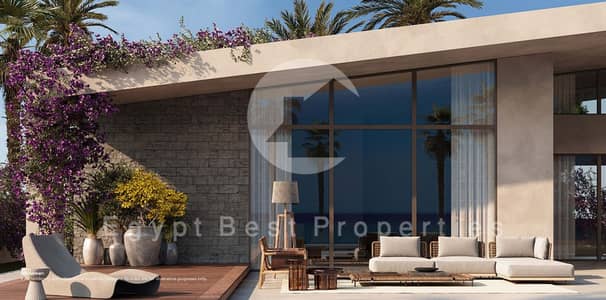 شاليه ستون المميز للبيع متشطب بالكامل مباشرة على البحر، علي  10 سنوات و مقدم5%