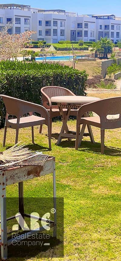 Hot Deal 3-Bedroom Ground Floor Chalet with Garden for Rent in Amwaj – North Coast, Direct Pool View / Amwaj North Coast