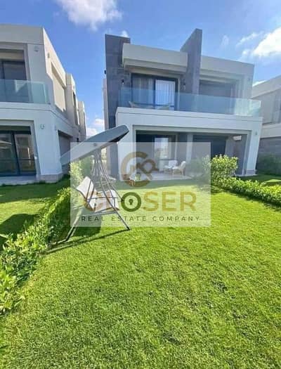 fully finished chalet for sale ( with zero down payment ) next to Mountain View Ras El Hekma, featuring a direct sea view