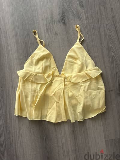 Butter yellow babydoll top