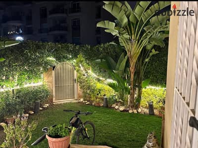 Furnished studio apartment with garden for rent in Al Rehab, first occupancy