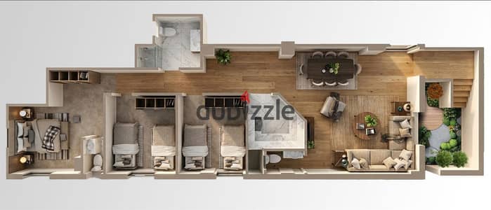 Apartment for sale in the heart of El Shorouk City with a 50% down payment and installments over two years. 3 rooms with a garden view, steps away from Value Mall, Green Hills Club, and Dar Misr Compound, meaning it's close to all services.