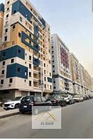 For rent at 8500E, a stunning apartment in Nasr City, extending Hassan Al-Maamoun, very distinctive buildings.