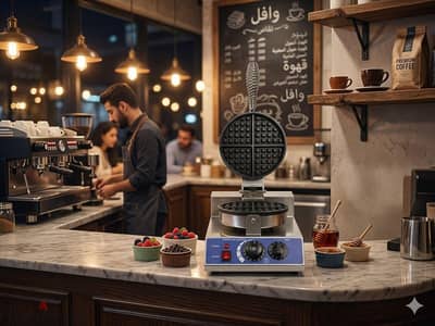 ماكينات وافل و فريسكا دائري ومربع جديد