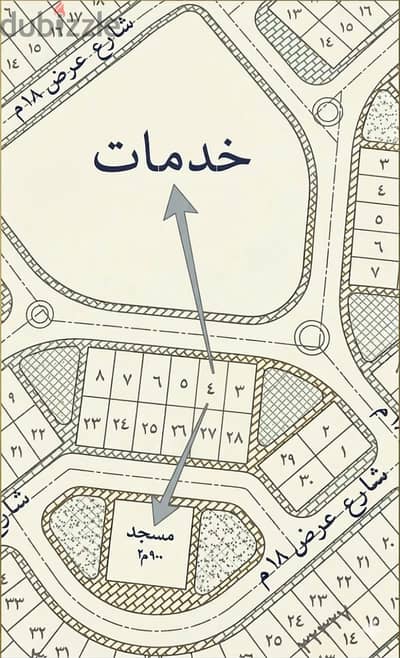 أرض مميزة جدا للبيع بالعبور الجديدة 209 متر