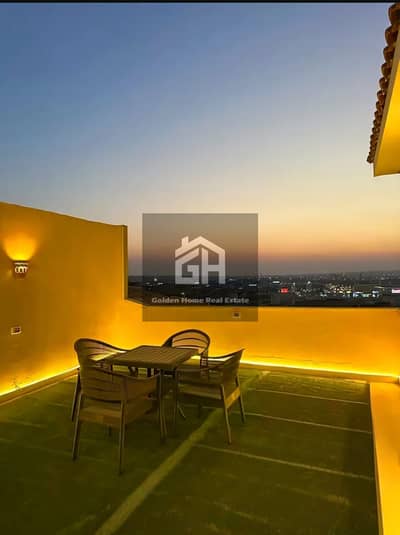 Furnished studio for rent with an open view in Elkhmayel Compound - Sheikh Zayed