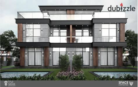 Luxury Twin House with a Private Swimming Pool for Sale in Sheikh Zayed, Next to Sodic