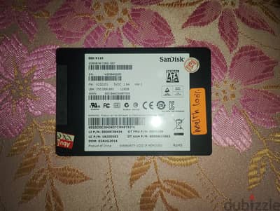 هارد SSD SanDisk X110 128GB بحالة ممتازة وصحة 100%