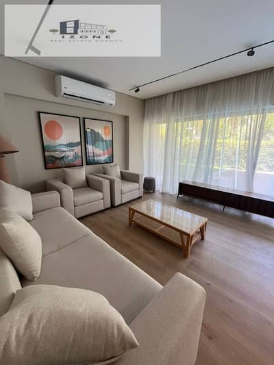 شقة للإيجار مفروشة بالكامل موقع مميز في Lake View القاهرة الجديدة 191م 3 غرف نوم 2 حمام دور أرضي بحمام سباحة خاص