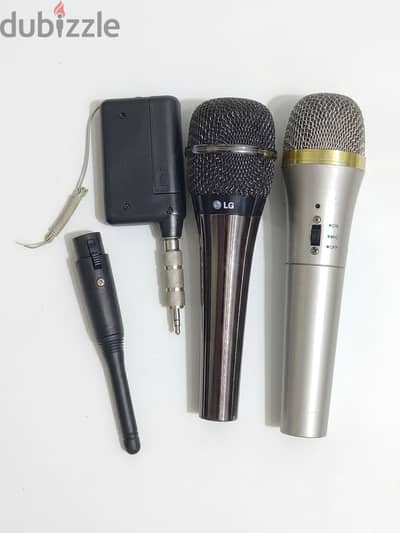 مايك وايرلس مايكروفون LG professional mic + wireless mic for karaoke