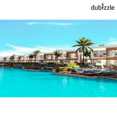 Resale chalet, prime location ,  view lagoon,Fully finished , in top projects of  Ras Elhekma Hacienda Waters