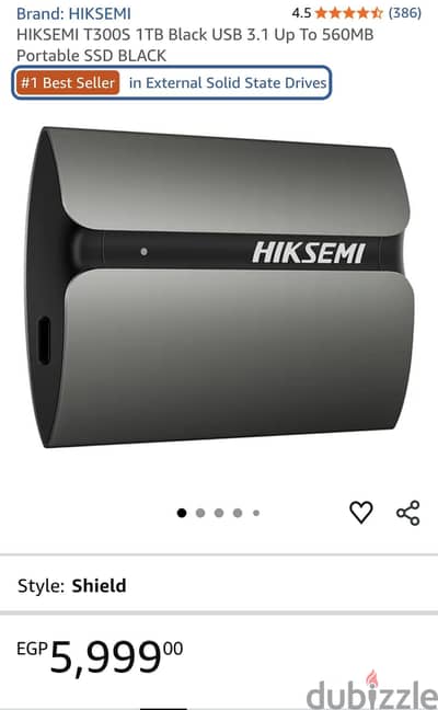 Hiksemi T300S Shield Portable SSD 1TB