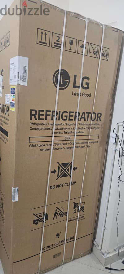 ثلاجة ال جي LG نوفروست 21 قدم (588 لتر) جديده بالكرتونة فريزر سفلي