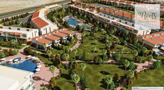 Ground chalet with garden for sale, fully finished, in a prime location in Murano, Ain Sokhna.