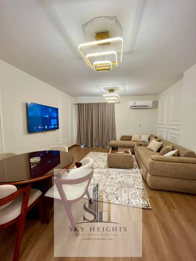 First used ground floor apartment with garden for rent, furnished, in Al Rehab