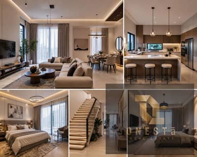 Townhouse for sale with a 44% discount in Al Burouj Compound overlooking the landscape, with the option of installments over 10 years.