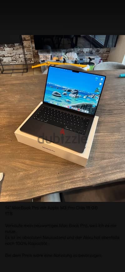 MacBook Pro 14' M3 Pro 18Gb 1TERA With BOX