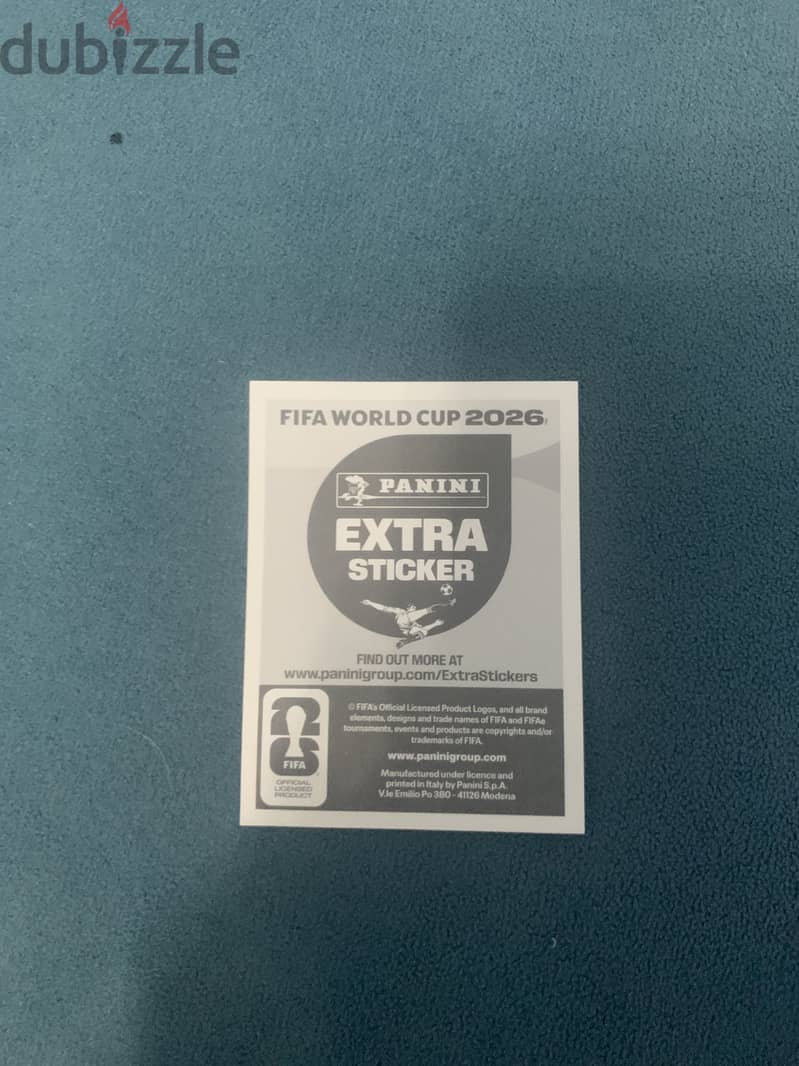 Panini world cup extra sticker 1