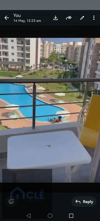 A distinctive , fully-furnished , and luxuriously air-conditioned chalet is available for rent at the lowest daily rate in Marsilia Beach 4 pool view