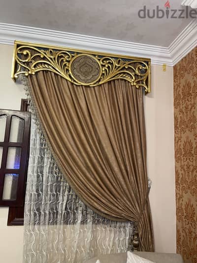 بلتكانه خشب مذهب دهان اصلي بالستارة التقليه و الخفيفه