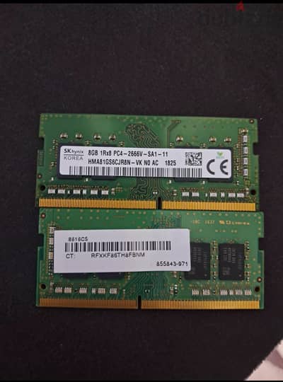 رامات لابتوب أصلية SK hynix 16GB (2×8GB) DDR4 2666MHz.