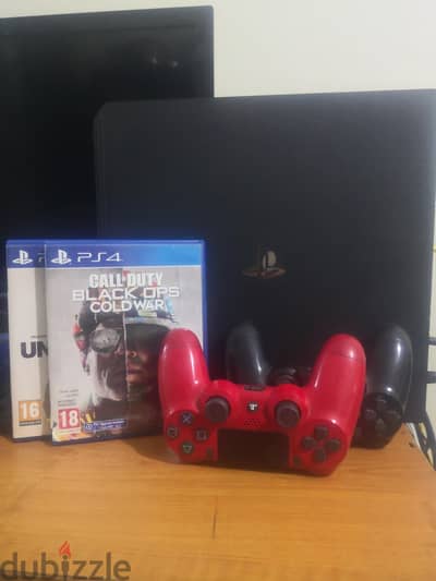 ps4 pro 1tb with 2 controllers
