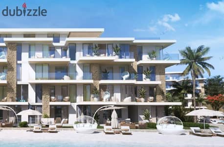 Finished chalet, lagoon view for sale in Azha, Ras El Hekma, North Coast
