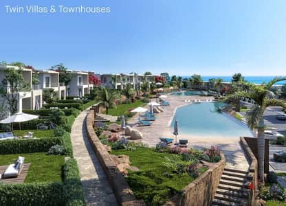 Fully Finished Twin House Overlooking the Lagoon Ready for Delivery for Sale with Installments Over 10 Years