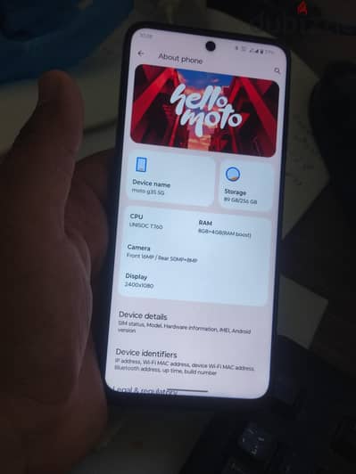 Motorola Moto G35 5G بحالة الزيرو بعلبته كامله