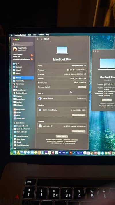 MacBook pro 2019 16 inche
