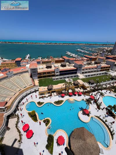 Duplex villa for rent in the North Coast in Porto Marina, Sea View Pool View, area 190m