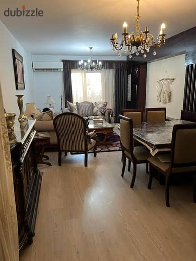 Apartment for sale 135 meters in b2 Talaat Mostafa complete all rooms and the reception garden view all floors hdf opened and all windows closed shutter sale with kitchen