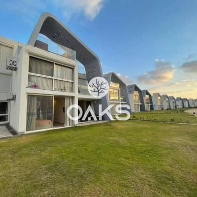 A fully finished chalet for sale in Ras El Hekma, in Fouka Bay Village, on the North Coast, with installments over the longest period.