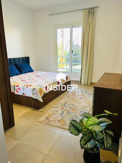 Amwaj Ground Chalet with Garden for Rent | Direct Pool View | 3 Bedrooms | 2 Bathrooms | Super Lux Furnished | Fully Air Conditioned | Fully Equipped