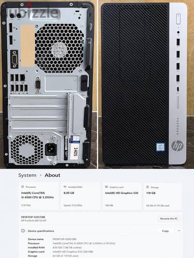HP ProDesk 600 G3 MT