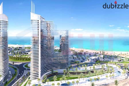 شقة للبيع 233م الساحل الشمالي - العلمين الجديدة - مزارين (فيو بحر - مقدم 370,000 ج - إستلام فوري)